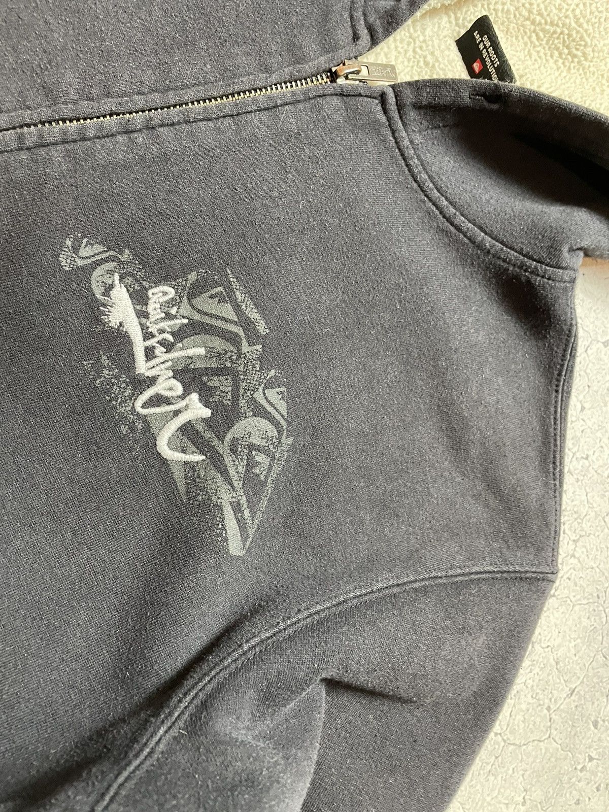 Quiksilver Vintage Sherpa Zip Hoodie Quiksilver Black Y2K Size US M / EU 48-50 / 2 - 6 Thumbnail