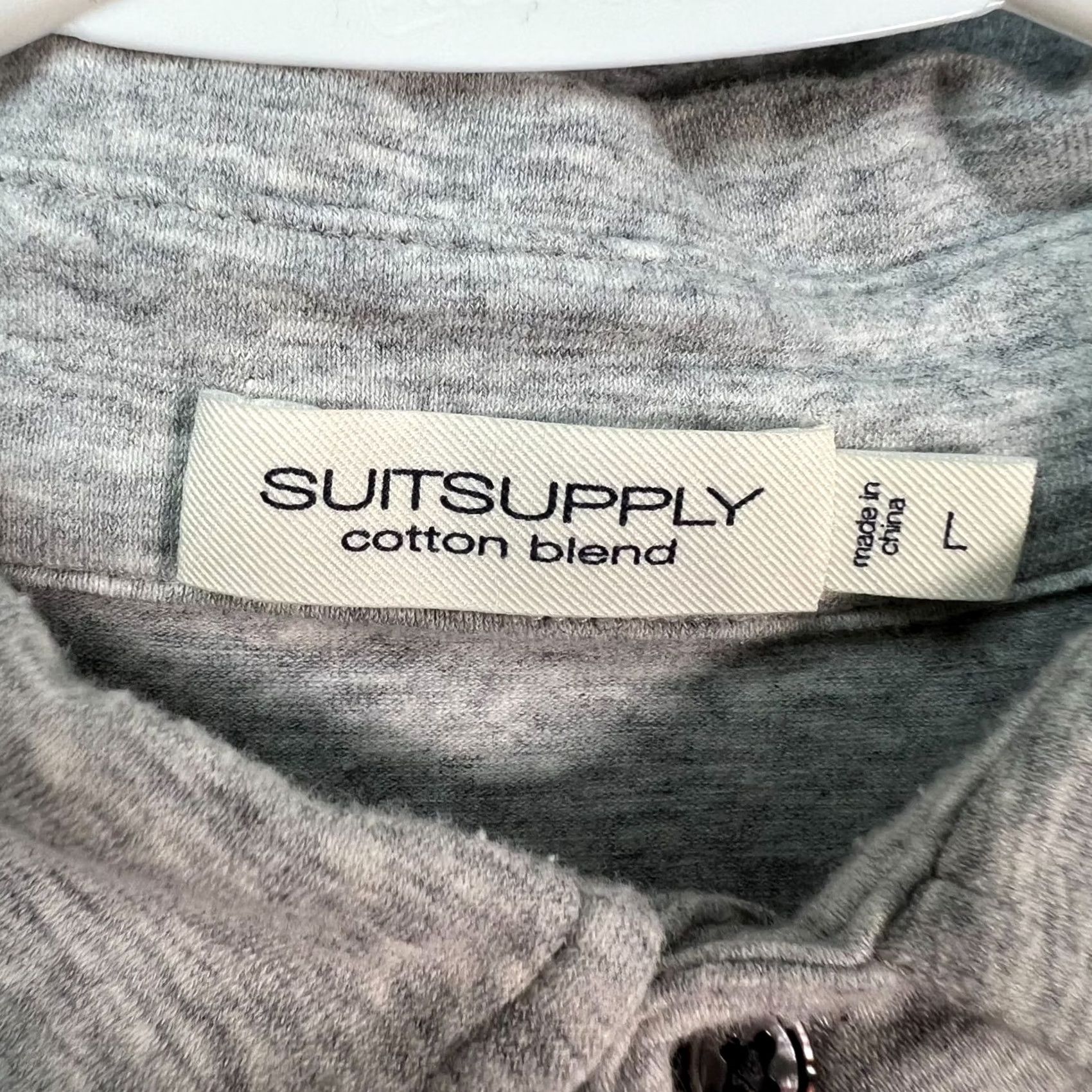 Suitsupply Suitsupply Polo Shirt Gray Long Sleeve Cotton Blend Mens Large Regular Size US L / EU 52-54 / 3 - 3 Thumbnail
