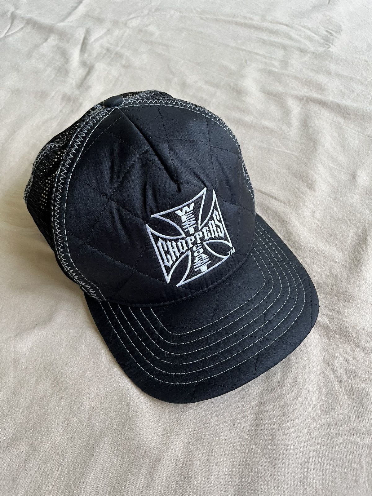 West Coast Choppers West Coast Choppers Quilted Trucker Hat Cap Size ONE SIZE - 6 Thumbnail