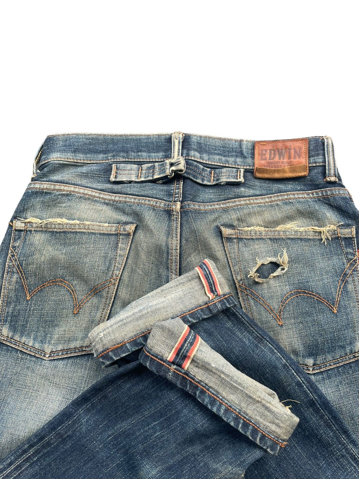 Edwin × Vintage Vintage Edwin 505zxx Selvedge Distressed Denim Size US 32 / EU 48 - 15 Thumbnail