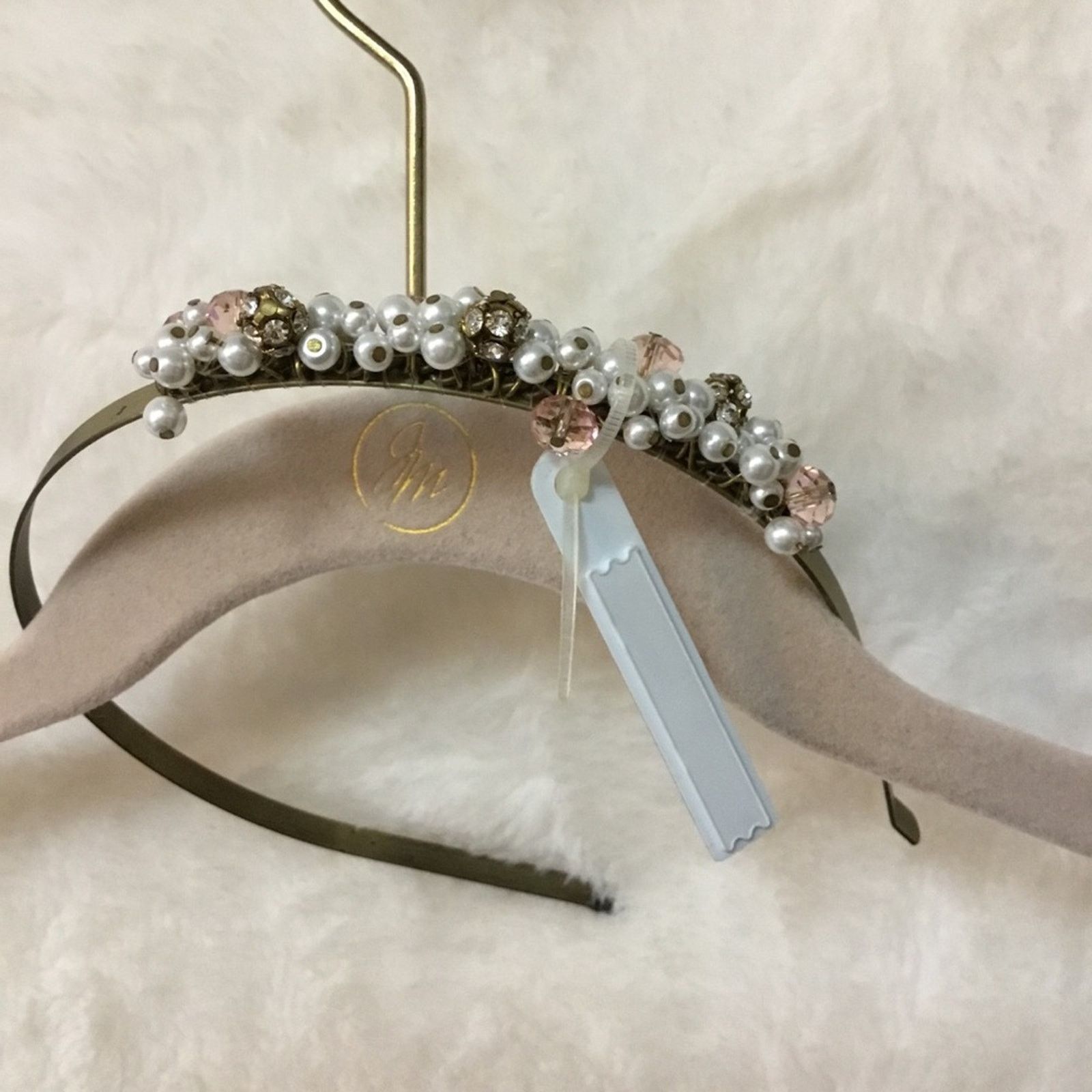 Other Pink & White Beaded Headband Size ONE SIZE - 6 Thumbnail
