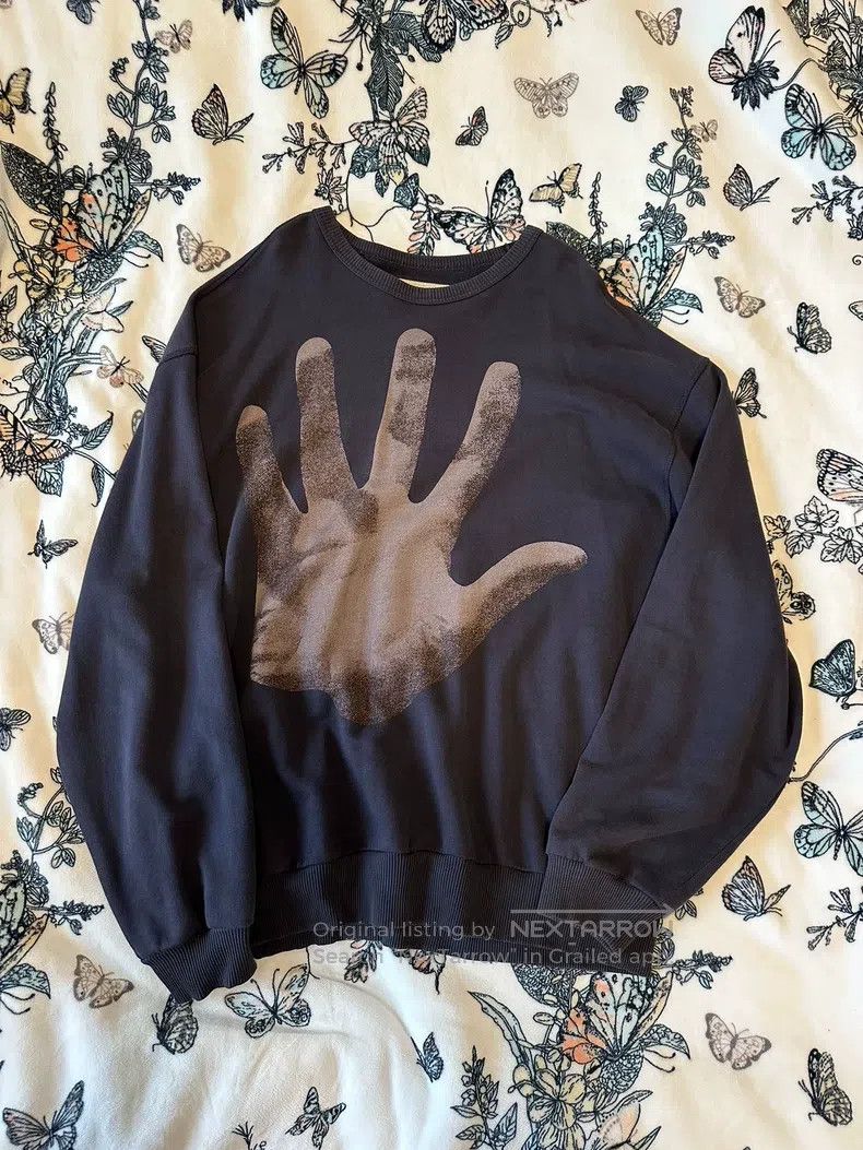 Dries Van Noten Dries Van Noten Palm Print Sweatshirt (Navy Blue) Size US L / EU 52-54 / 3 - 1 Thumbnail