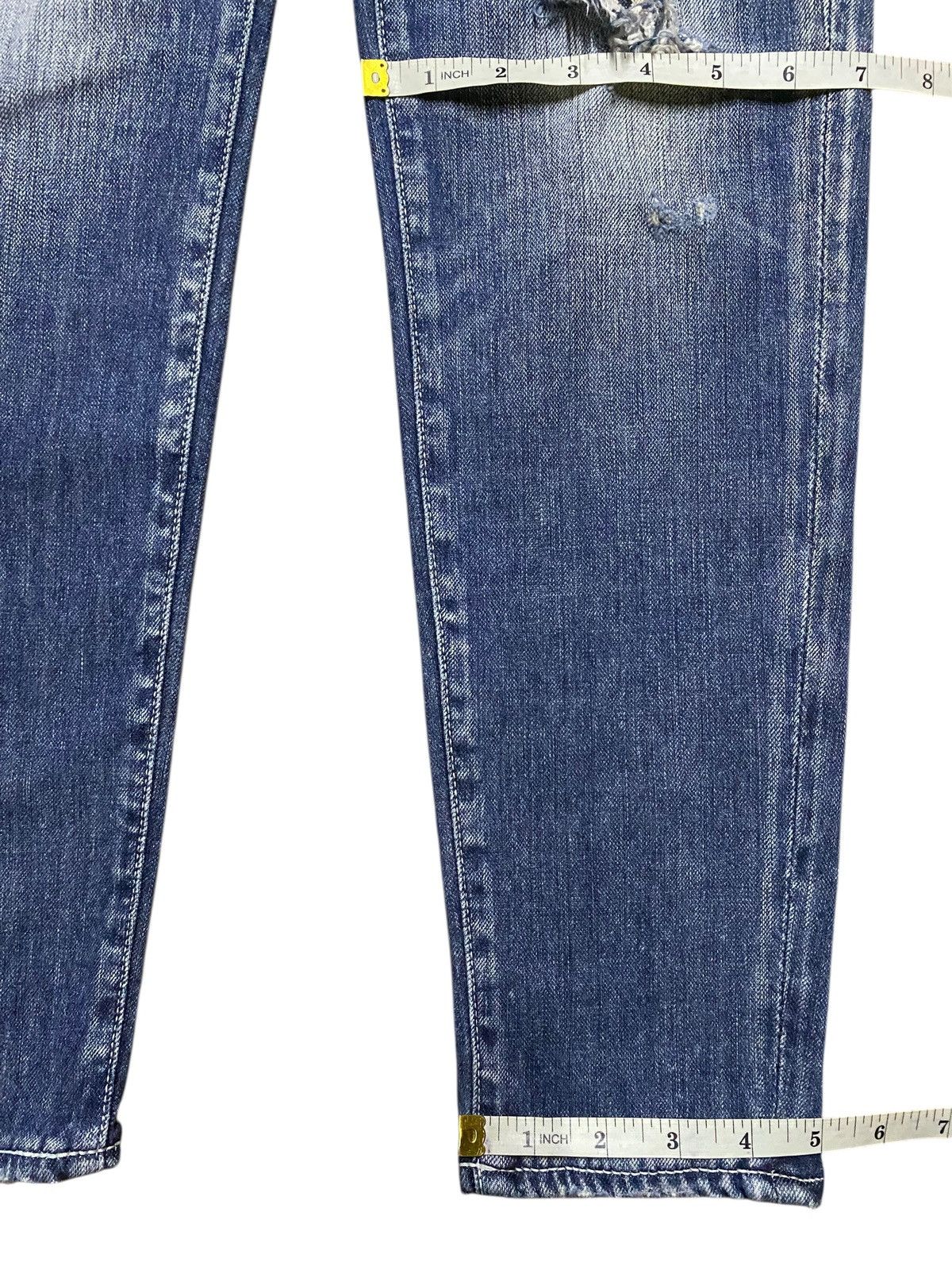 Vintage Vinage Rodeo Crown Japan Distressed Skinny Jeans Size US 30 / EU 46 - 10 Thumbnail