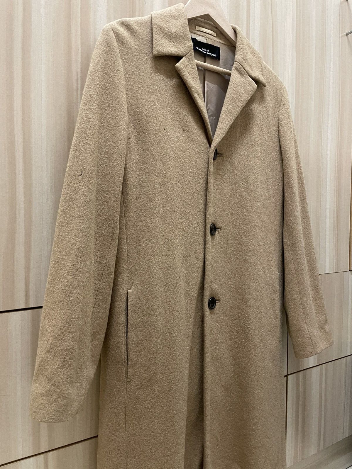 Comme des Garcons × Vintage Vtg 1997 Comme Des Garcons Tricot Wool Long Coat Jacket Size US M / EU 48-50 / 2 - 3 Thumbnail