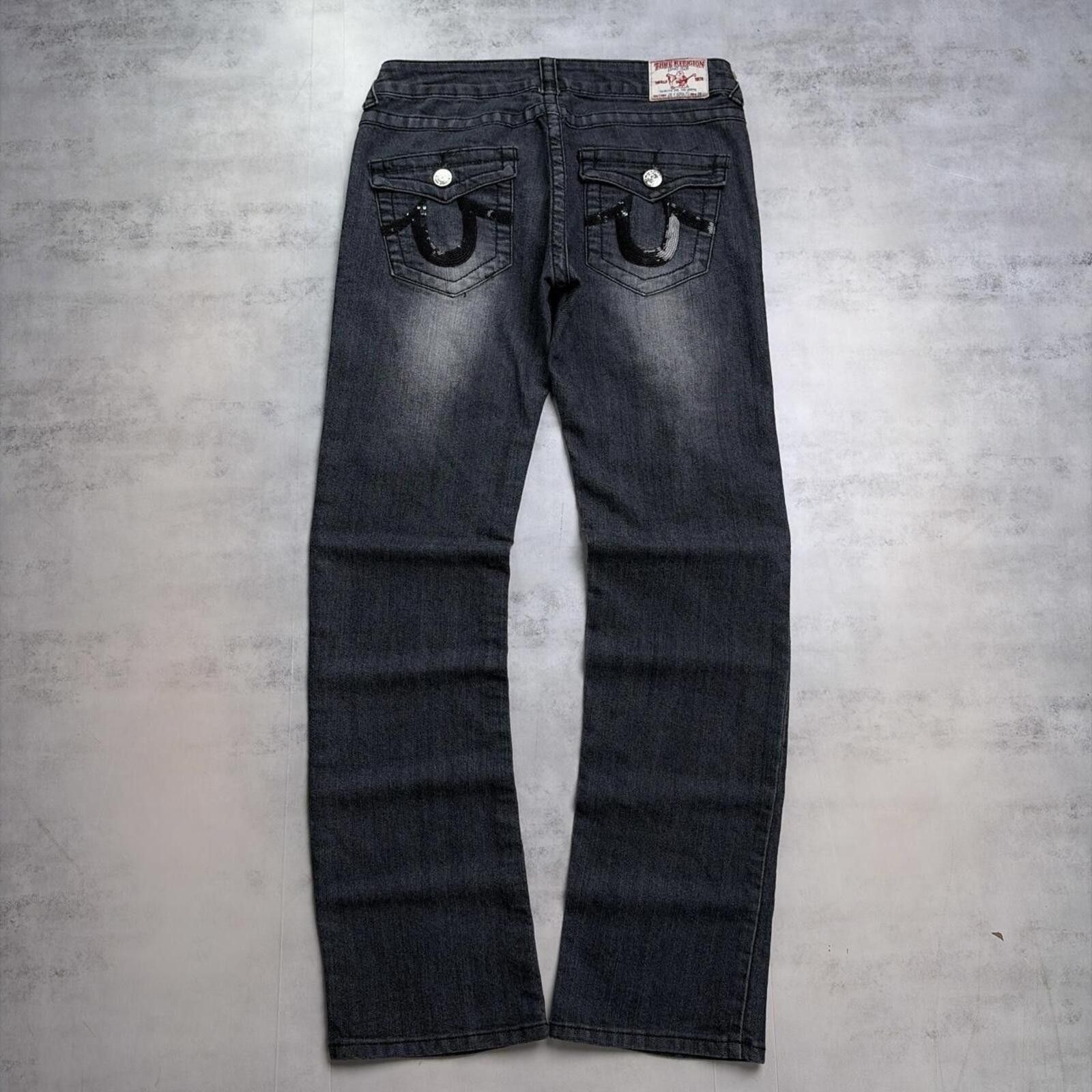 True Religion Y2K True Religion Grunge Joey Super T Straight Denim Jeans Size 30" / US 8 / IT 44 - 1 Thumbnail