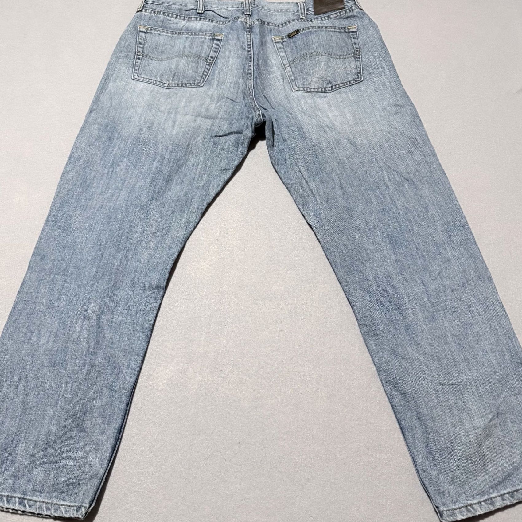 Lee Lee Jeans Jeans Men Distressed Light Wash 5-Pocket Classic Straight Fit 38x29 Blue Size US 38 / EU 54 - 2 Thumbnail