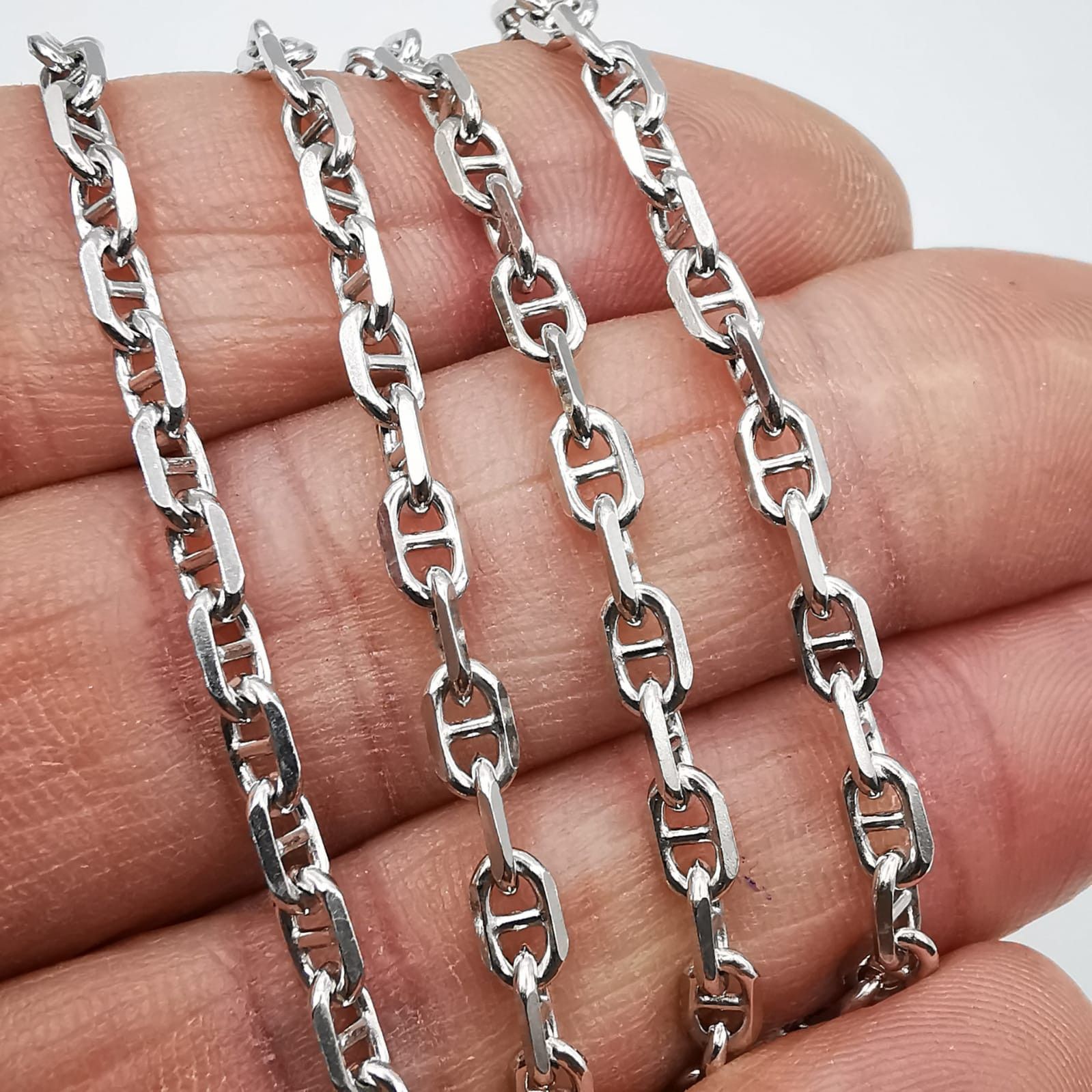 Sterling Silver Vintage Chain Necklece,925 Sterling Silver,Signed , 14,16g Size ONE SIZE - 7 Thumbnail