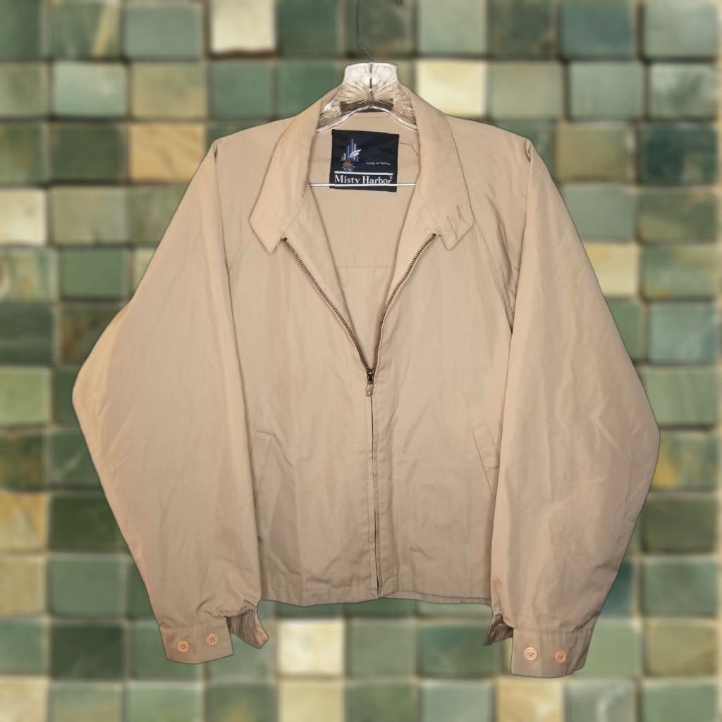 Vintage Misty Harbor Jacket Mens Beige Long Sleeve Full Zip Size 38 Reg Size US M / EU 48-50 / 2 - 1 Thumbnail