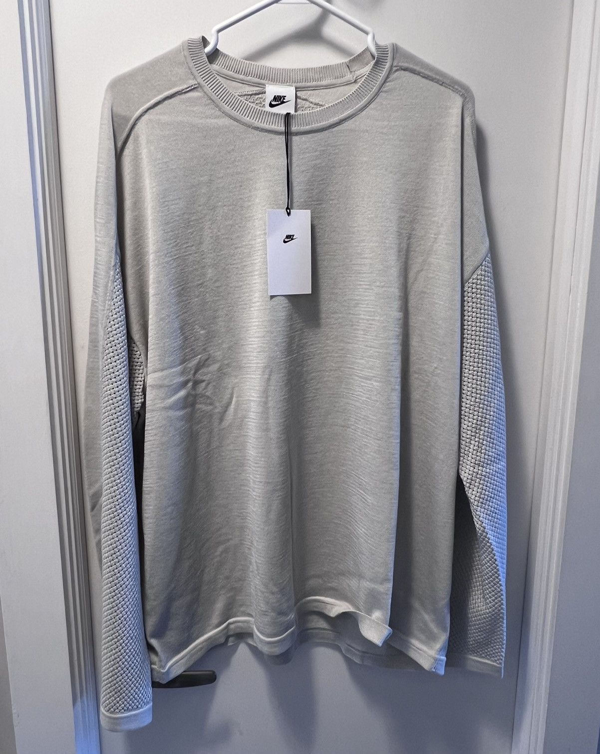 大人気 ☆NIKE X STUSSY☆ L/S JERSEY LIGHT BONE Nike - x Stüssy Longsleeve Knit Jersey in Light Bone
