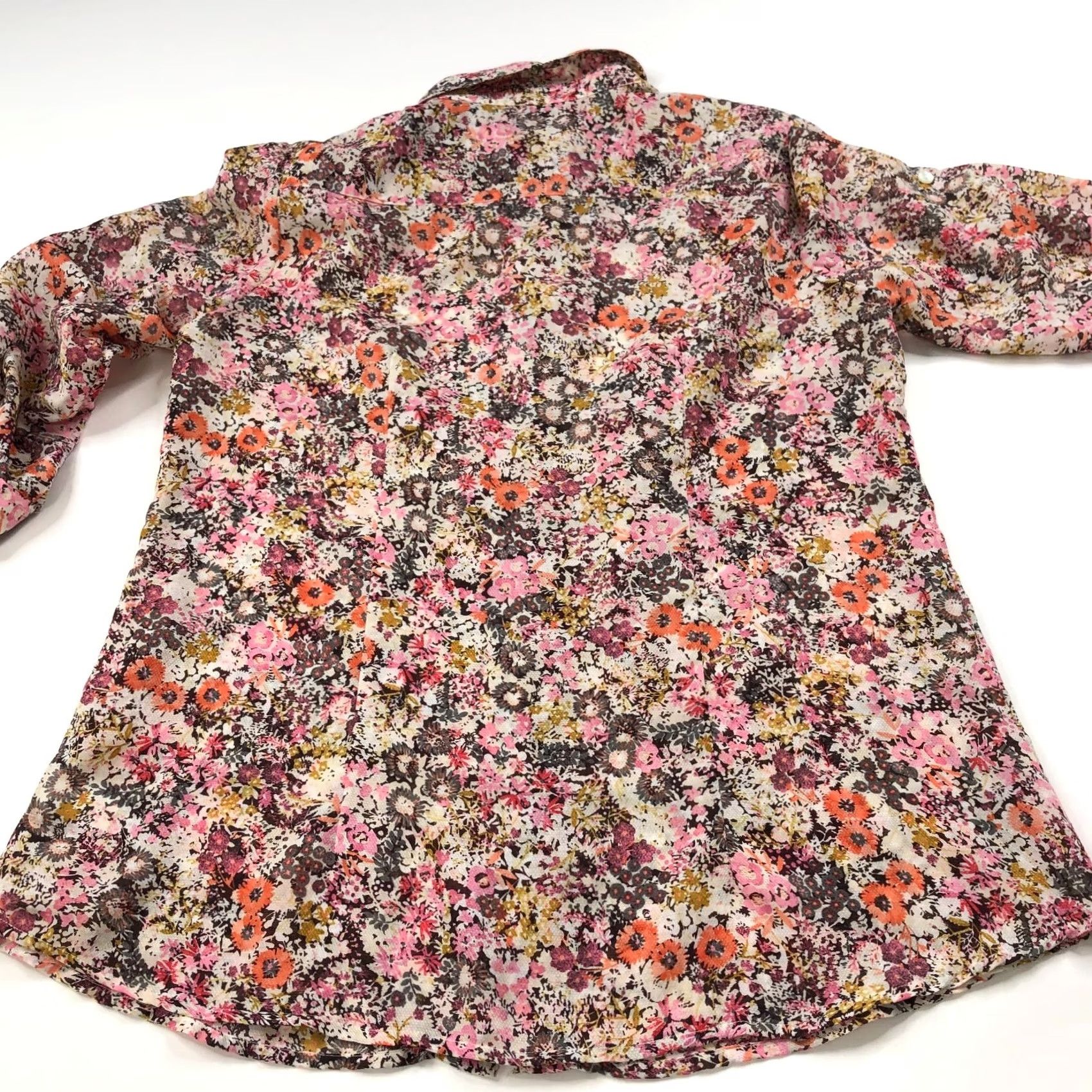 Coldwater Creek Coldwater Creek MED Button LS Lightweight Multicolor Floral Shirt All Over Print Ladies Shirt Button-Up Size M / US 6-8 / IT 42-44 - 5 Thumbnail