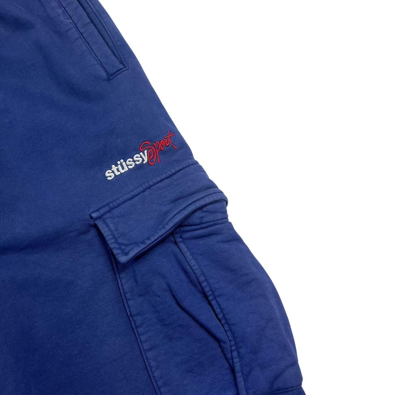 Stussy Stussy Sport Blue Cargo Joggers / Sweatpants - Small Size US 31 - 3 Thumbnail