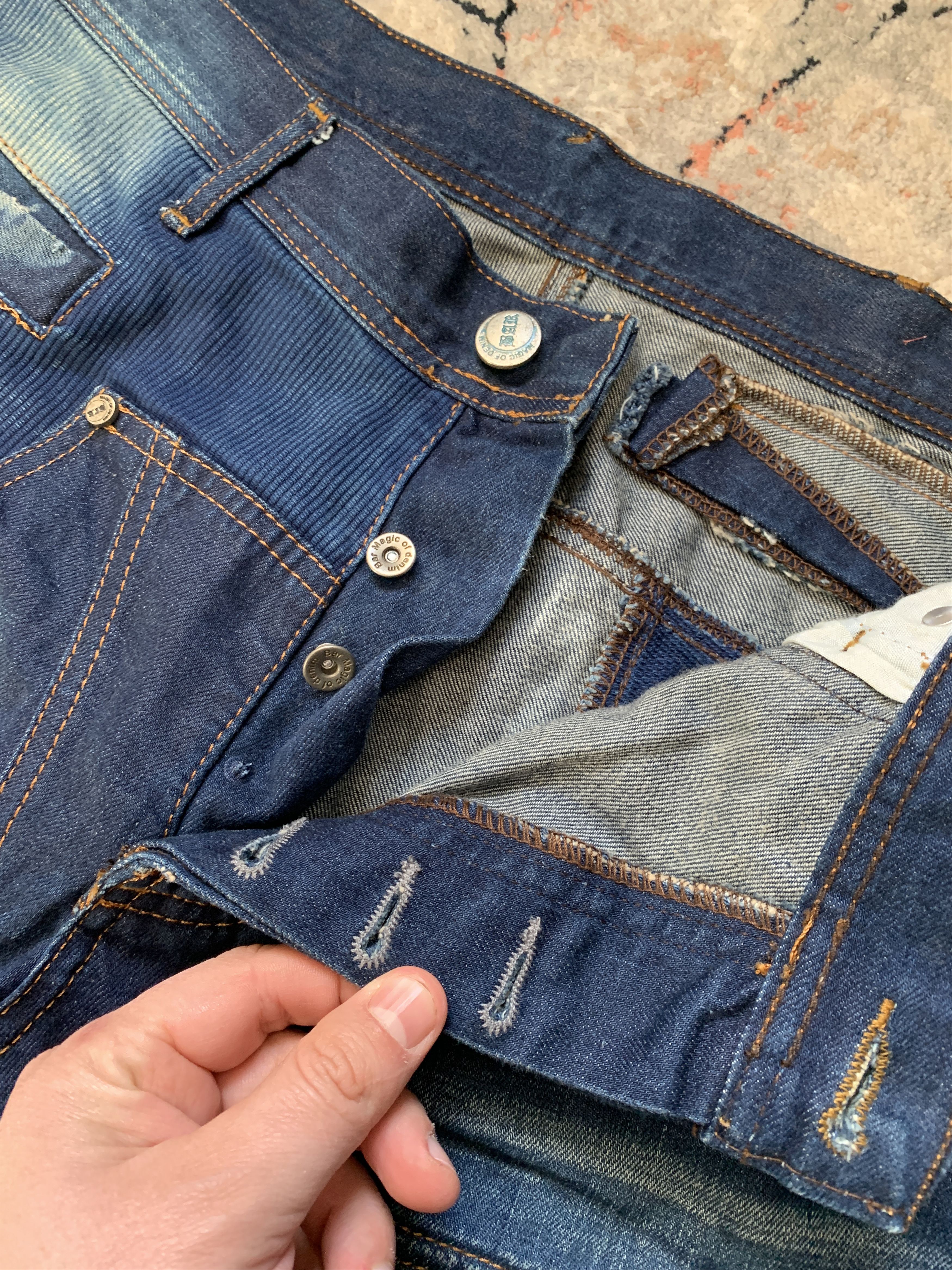 Japanese Brand Bar Of Denim Vintage Jeans Size US 36 / EU 52 - 5 Thumbnail