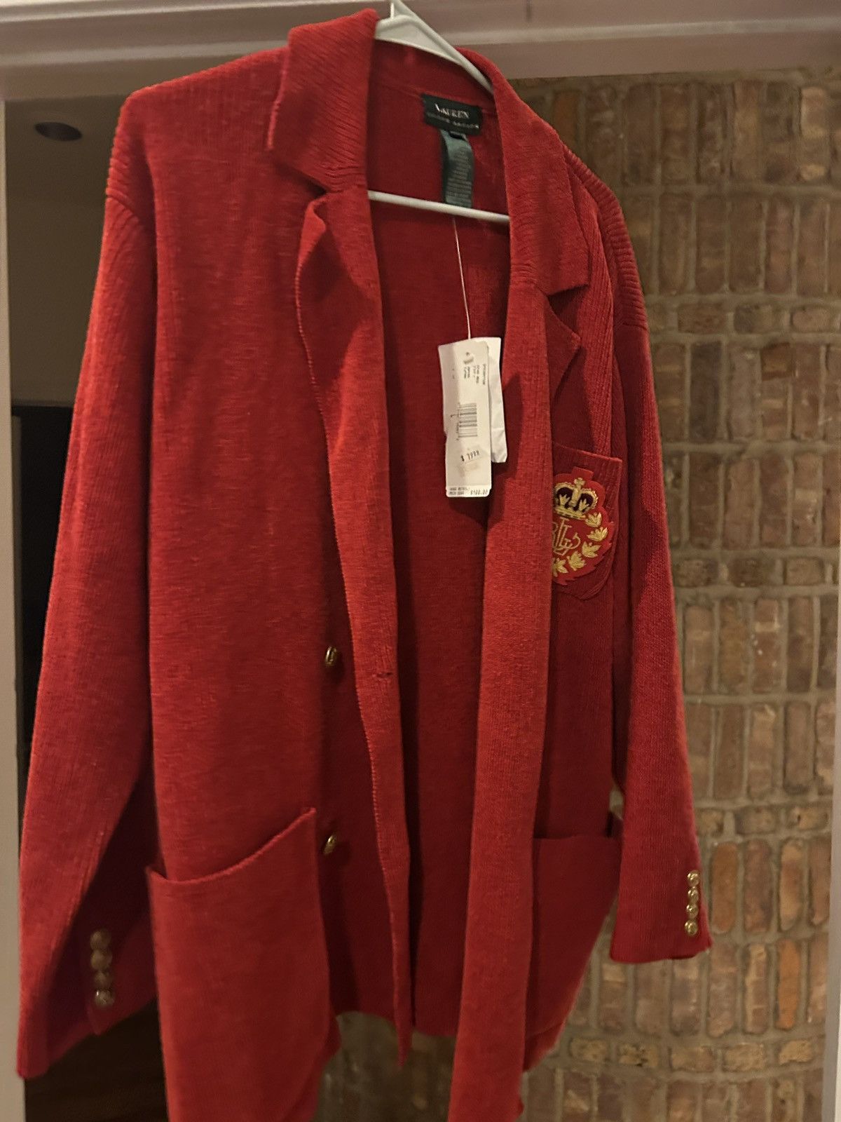 Ralph Lauren Vintage Lauren Ralph Lauren Red Cardigan Size L / US 10 / IT 46 - 1 Thumbnail