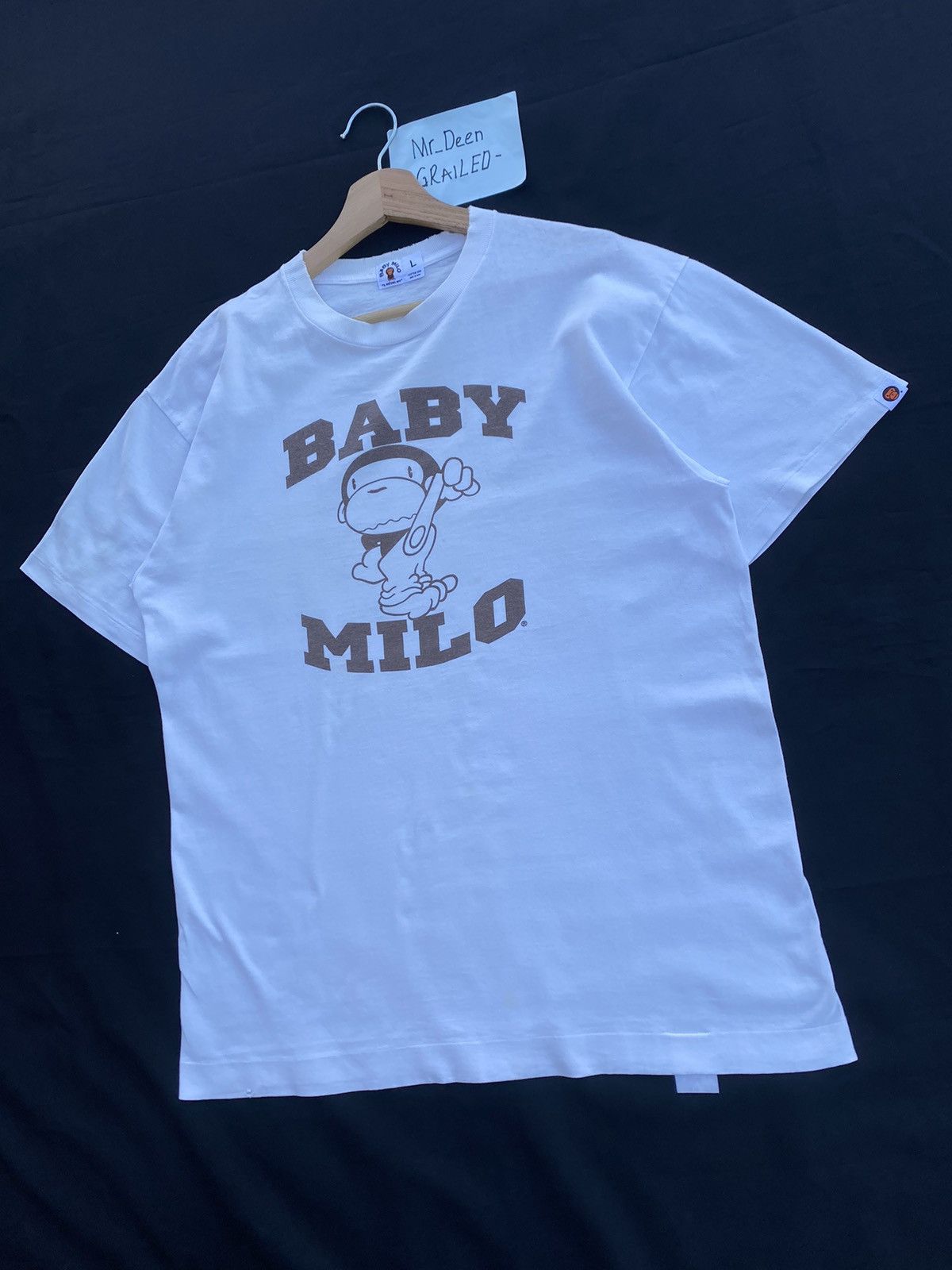 Bape Rare Vintage Baby Milo Bape Tshirt Size US L / EU 52-54 / 3 - 4 Thumbnail