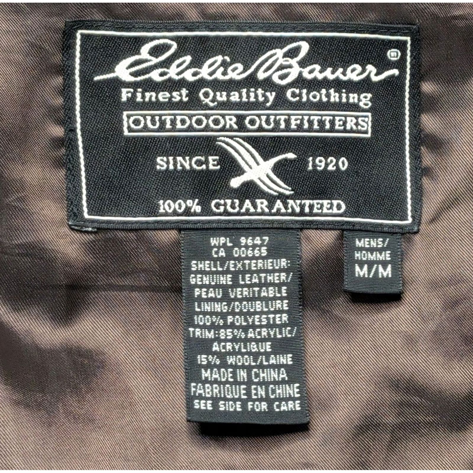 Eddie Bauer VINTAGE Eddie Bauer Leather Bomber Jacket Aviator Pilot Zip Flight Patina M Casual Outdoor USA Mens Size US M / EU 48-50 / 2 - 4 Thumbnail