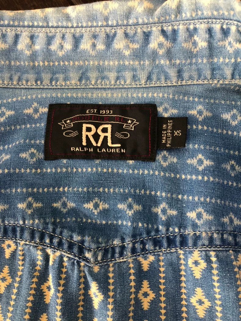 RRL Ralph Lauren RRL Ralph Lauren Blue dyed anti dyed shirt Size US XS / EU 42 / 0 - 6 Thumbnail