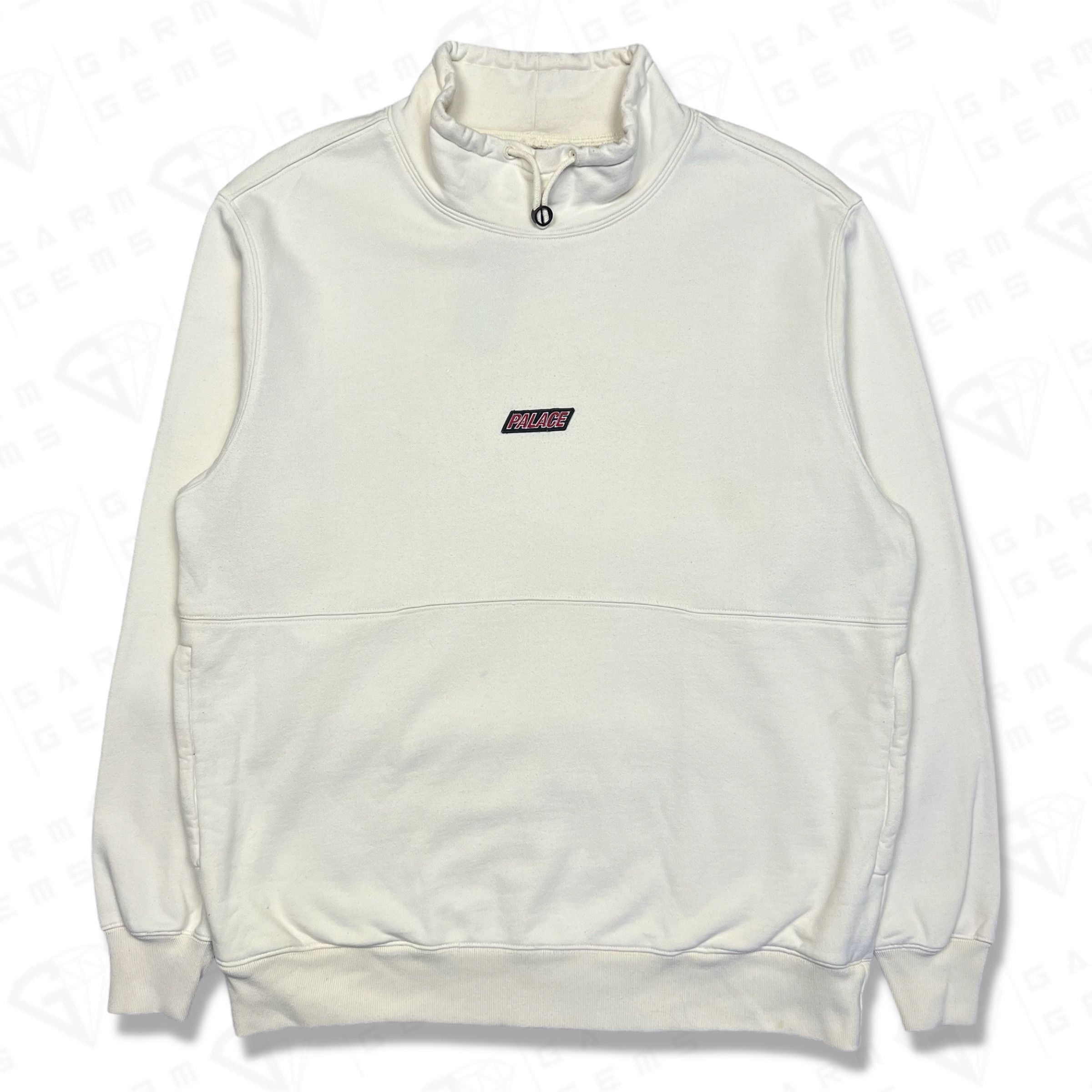 トップス palace Italia zip funnel soft white Palace Italia Zip Funnel Soft White Men's - SS24 - US