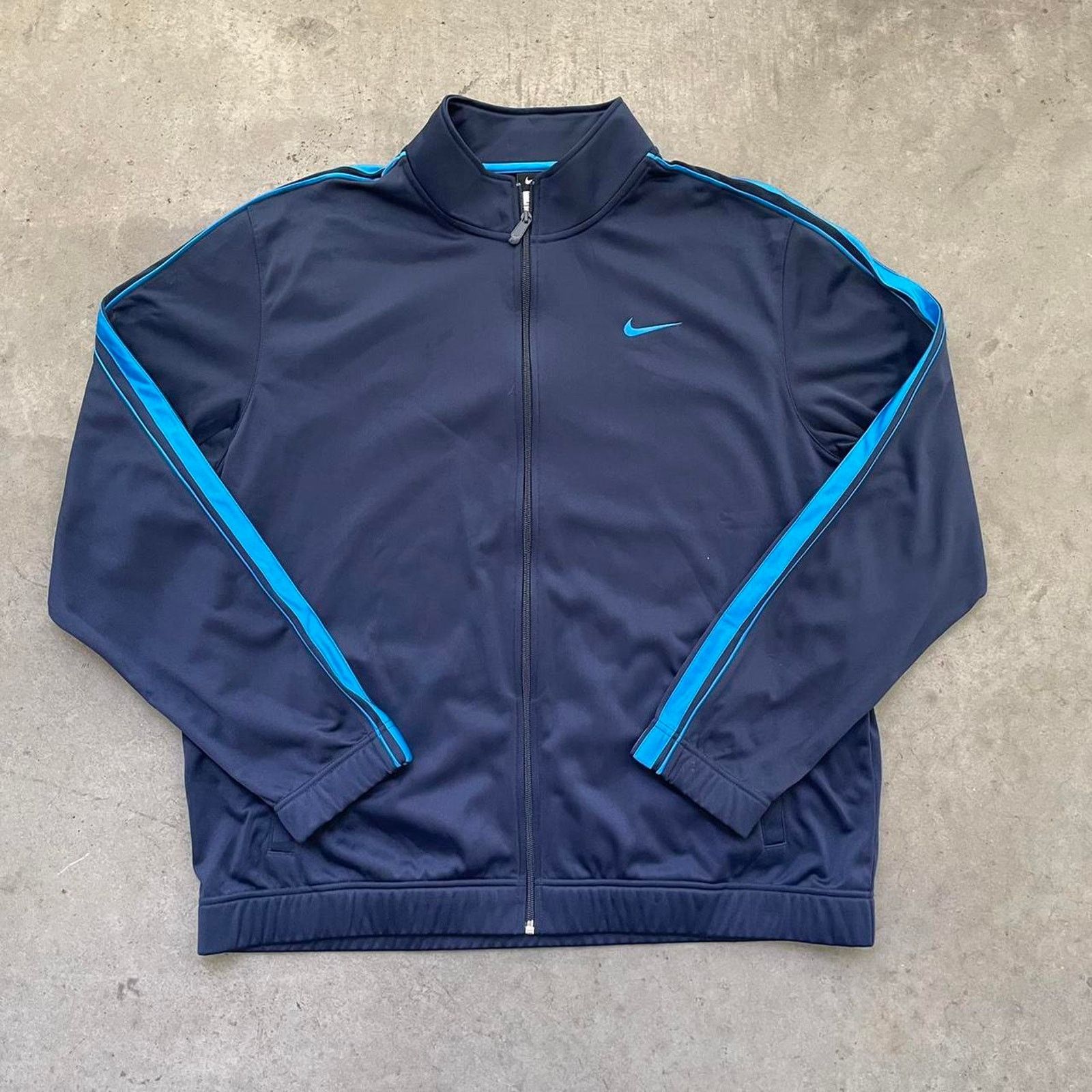 Nike Nike Blue Two Tone Track Jacket Size US XL / EU 56 / 4 - 1 Thumbnail