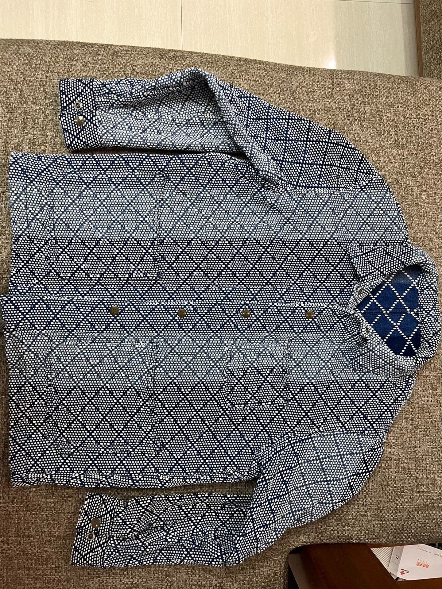 KUON Kuon Handcrafted Sashiko Indigo Coat Size US L / EU 52-54 / 3 - 1 Thumbnail