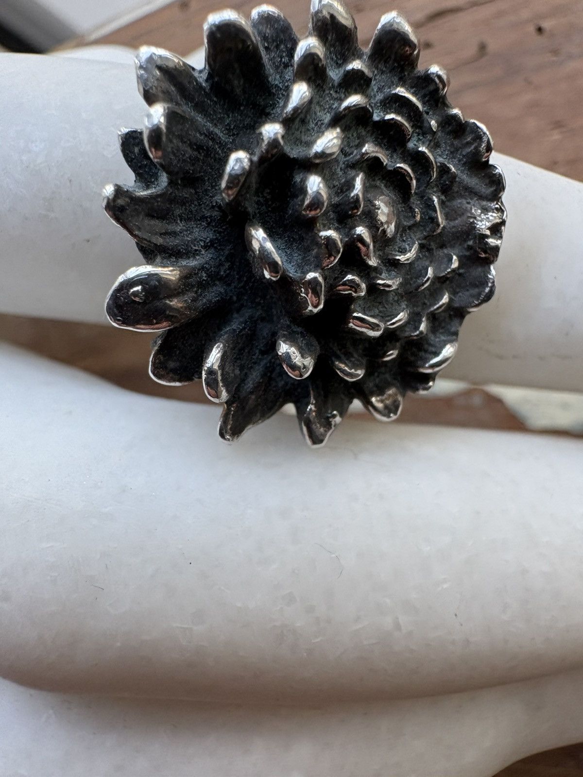 Other Pentti Sarpaneva Vintage Floral Sterling Silver Ring Size ONE SIZE - 3 Thumbnail