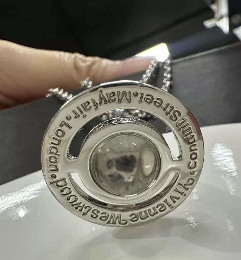 Vivienne Westwood Vivienne Westwood A silver necklace with a translucent bal Size ONE SIZE - 4 Thumbnail