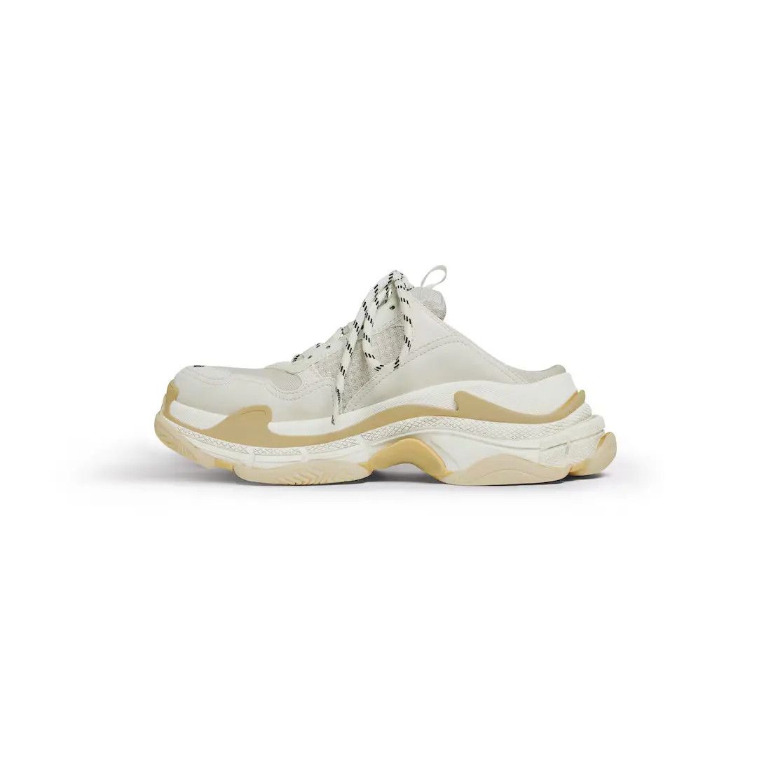 Balenciaga o1w1db10625 Triple S Mules in White/Beige Size US 13 / EU 46 - 6 Thumbnail