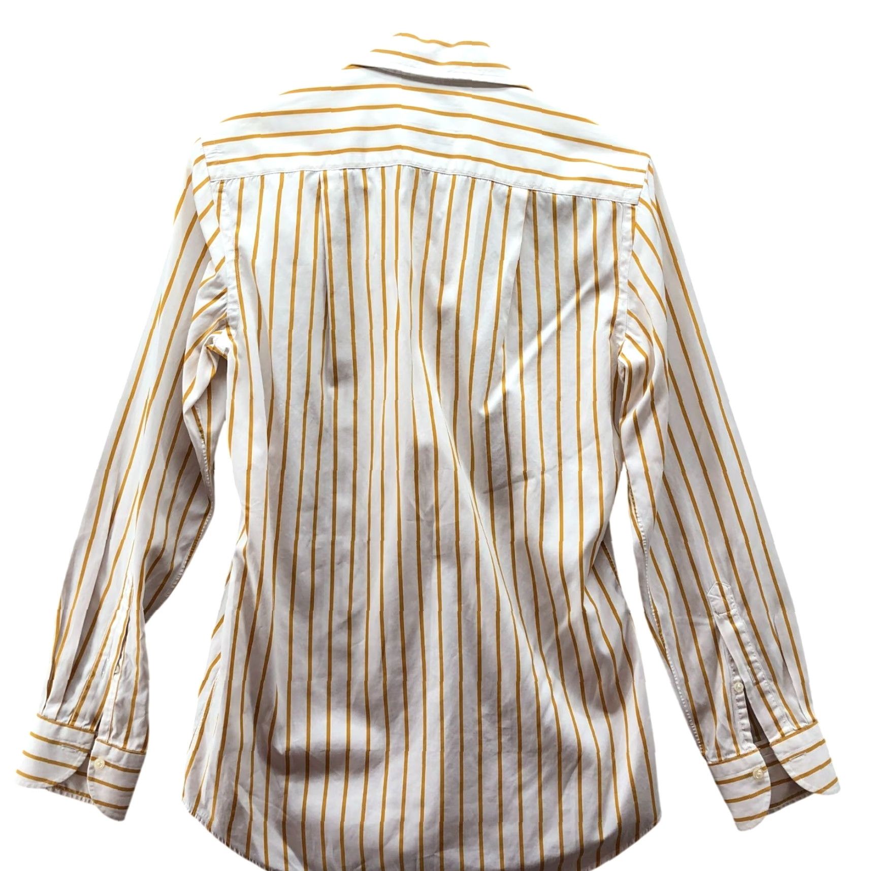 Cremieux Daniel Cremieux Silver Label Sartorial Shirt Mens S Gold Stripe Long Sleeve Button-Up Cotton Size US S / EU 44-46 / 1 - 2 Thumbnail