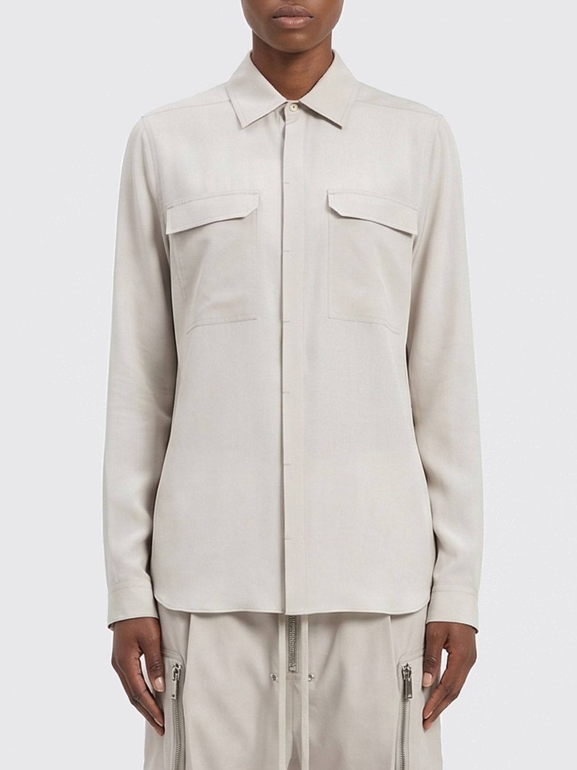 Rick Owens Rick Owens Shirt Men Beige Size US XL / EU 56 / 4 - 1 Thumbnail