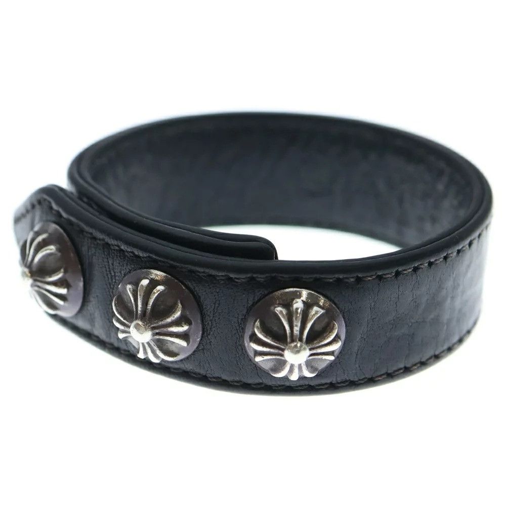 Chrome Hearts CHROME HEARTS 3 BUTTON 2 SNAP LEATHER BRACELET Size ONE SIZE - 4 Thumbnail
