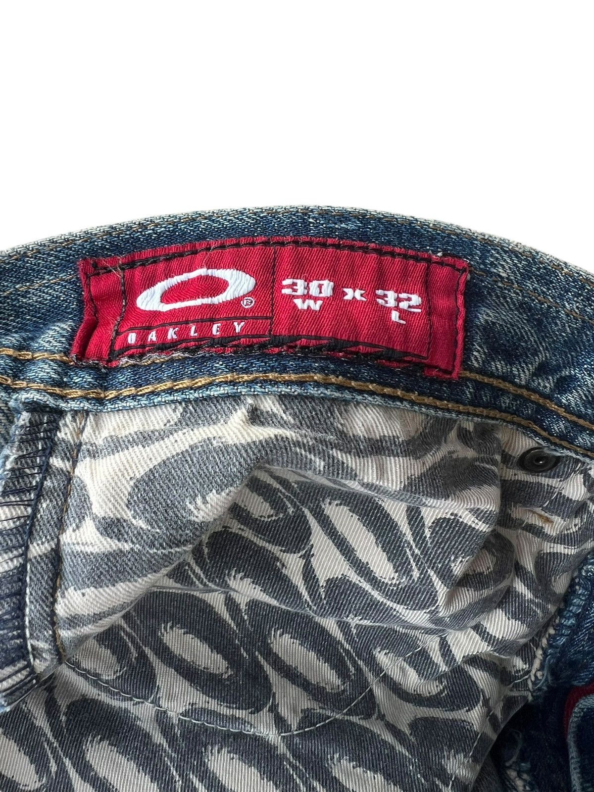 Oakley Vintage Oakley Industrial Denim Distressed Mud Jeans Size US 30 / EU 46 - 20 Thumbnail