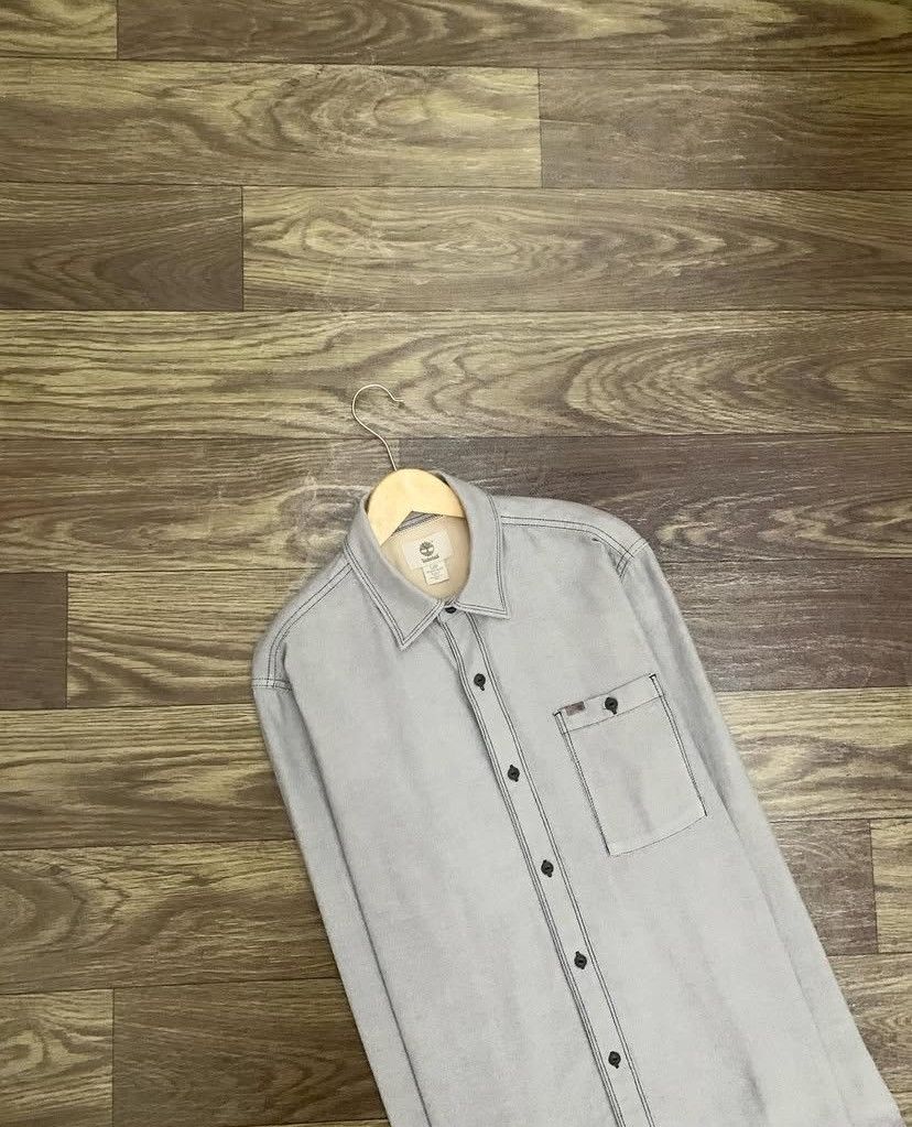 Timberland Mens Shirt TIMBERLAND Organic Cotton Long Sleeve Size US S / EU 44-46 / 1 - 1 Thumbnail