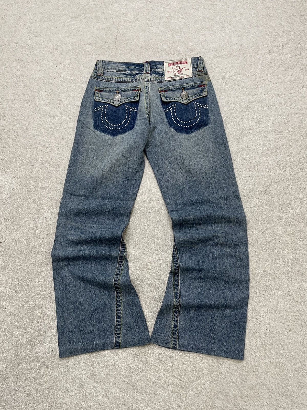 Diesel 2000s True Religion Flare Denim Ripped Wash Jeans ifsix LGB Size 27" / US 4 / IT 40 - 7 Thumbnail