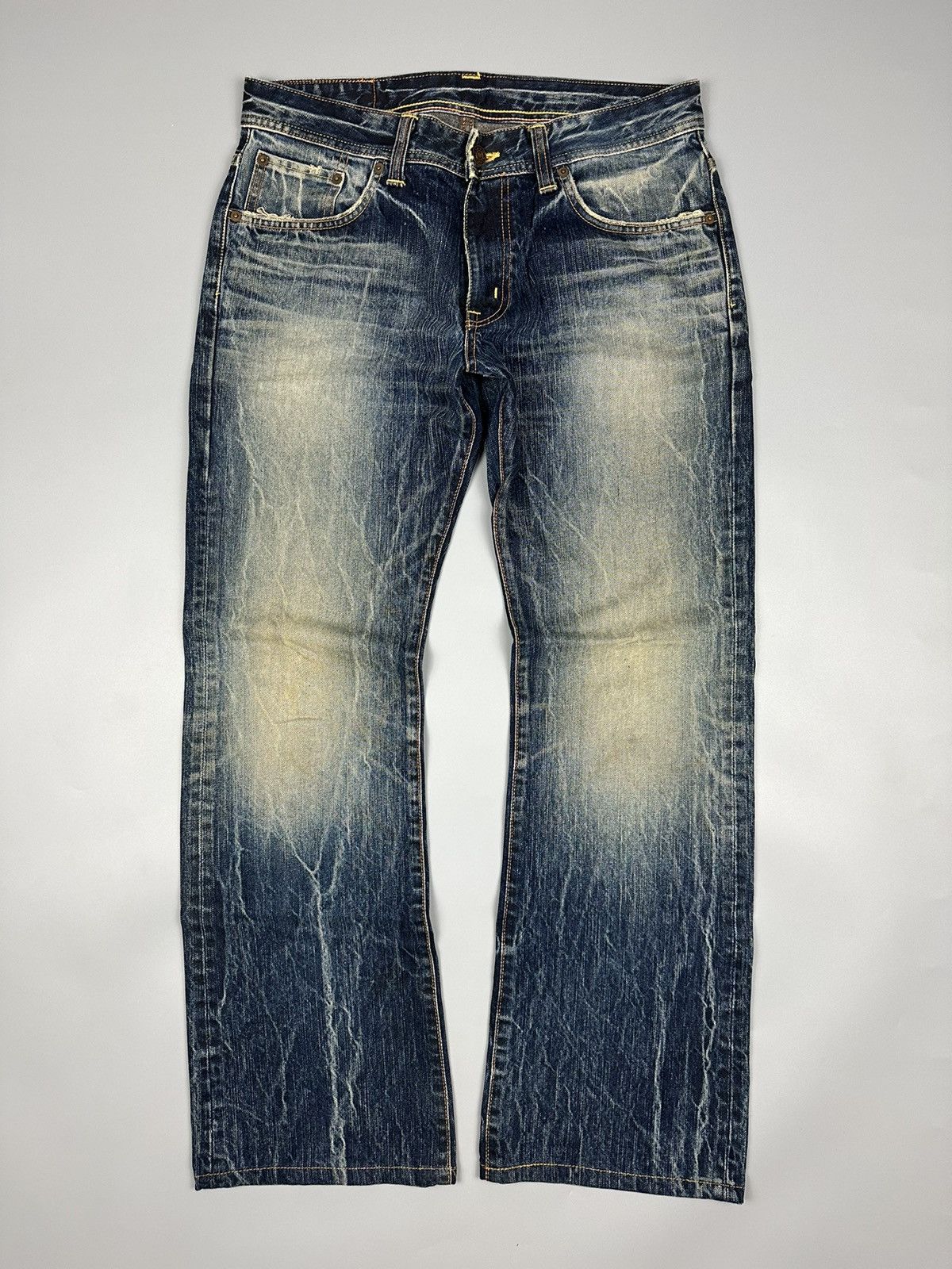 Edwin Vintage Edwin 511 Whiskered Flare Denim Size US 33 - 1 Thumbnail