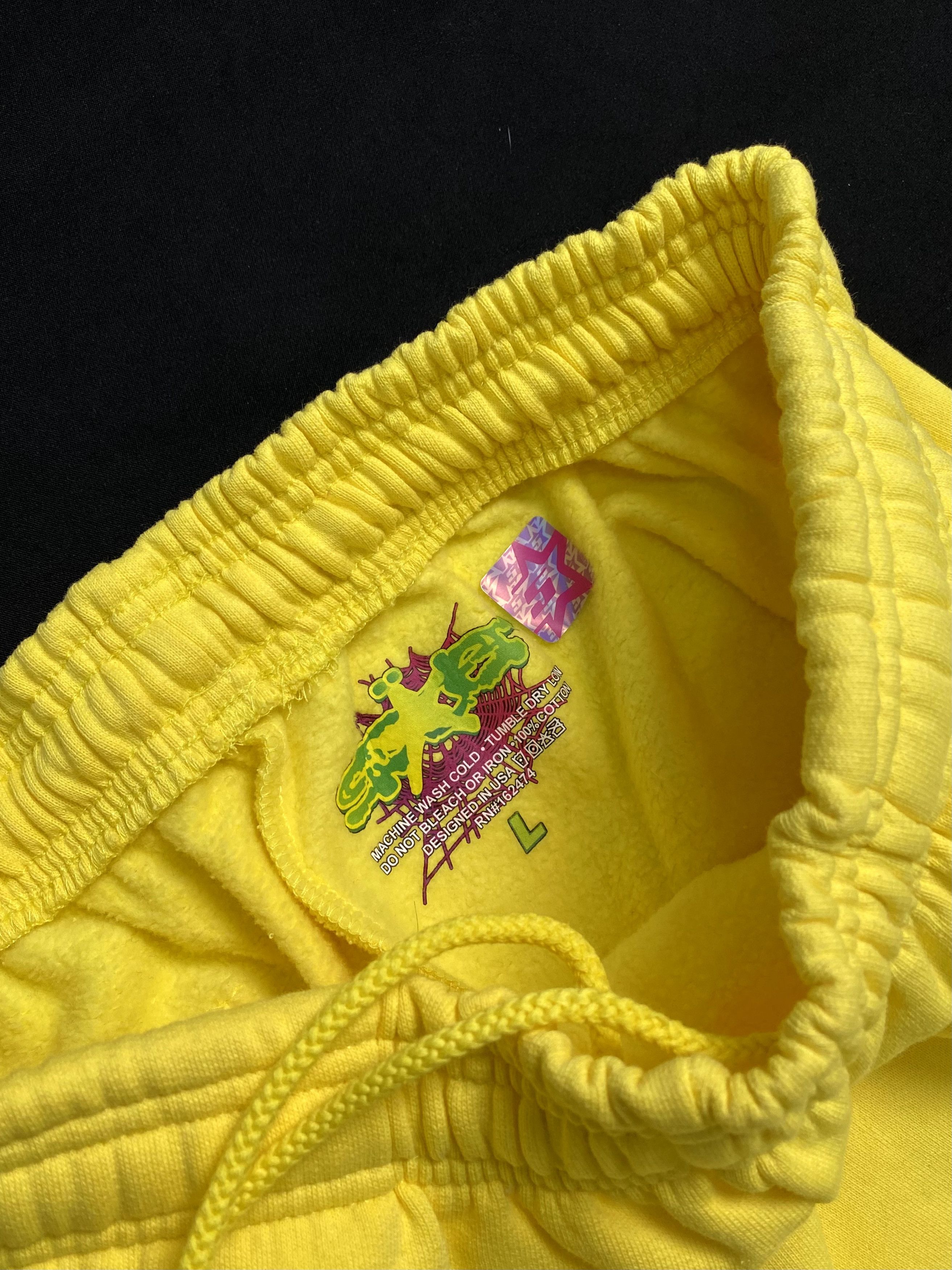 Sp5der Rare Sp5der Beluga Classic Logo Sweatpants 'Gold' Large Size US 32 / EU 48 - 2 Thumbnail