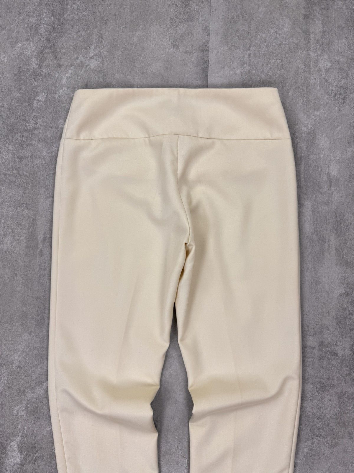 Chanel Chanel Womens Pants Cream-White Dress wool Trousers Size 40 Size 27" / US 4 / IT 40 - 5 Thumbnail