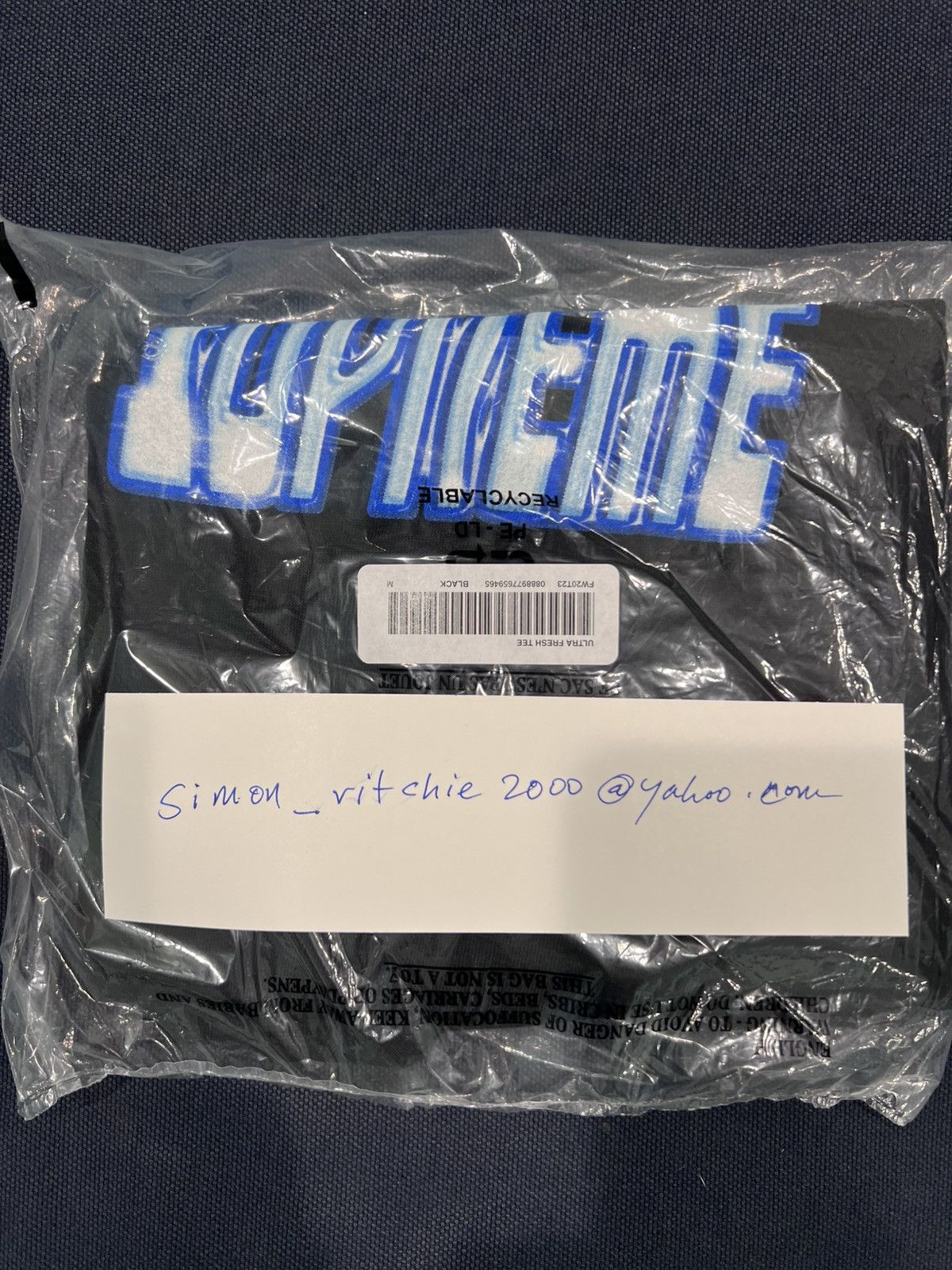 Supreme Supreme Ultra Fresh Tee, DSWT, FW20, black medium Size US M / EU 48-50 / 2 - 3 Thumbnail