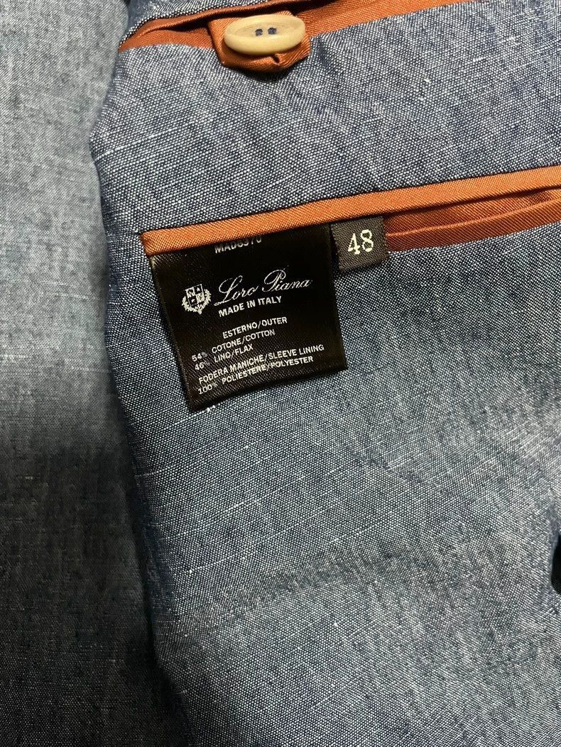 Loro Piana Loro Piana Men's Double-Breasted Denim Jacket- Size US S / EU 44-46 / 1 - 7 Thumbnail