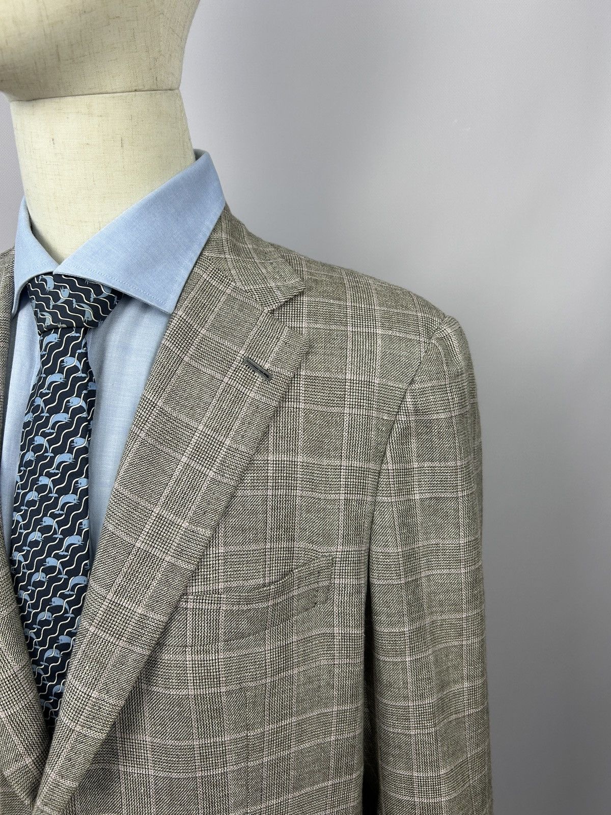 Designer × Kiton Kiton Sport Coat Cashmere Linen Silk Blazer Sz 55IT 45US/UK Size 44R - 3 Thumbnail