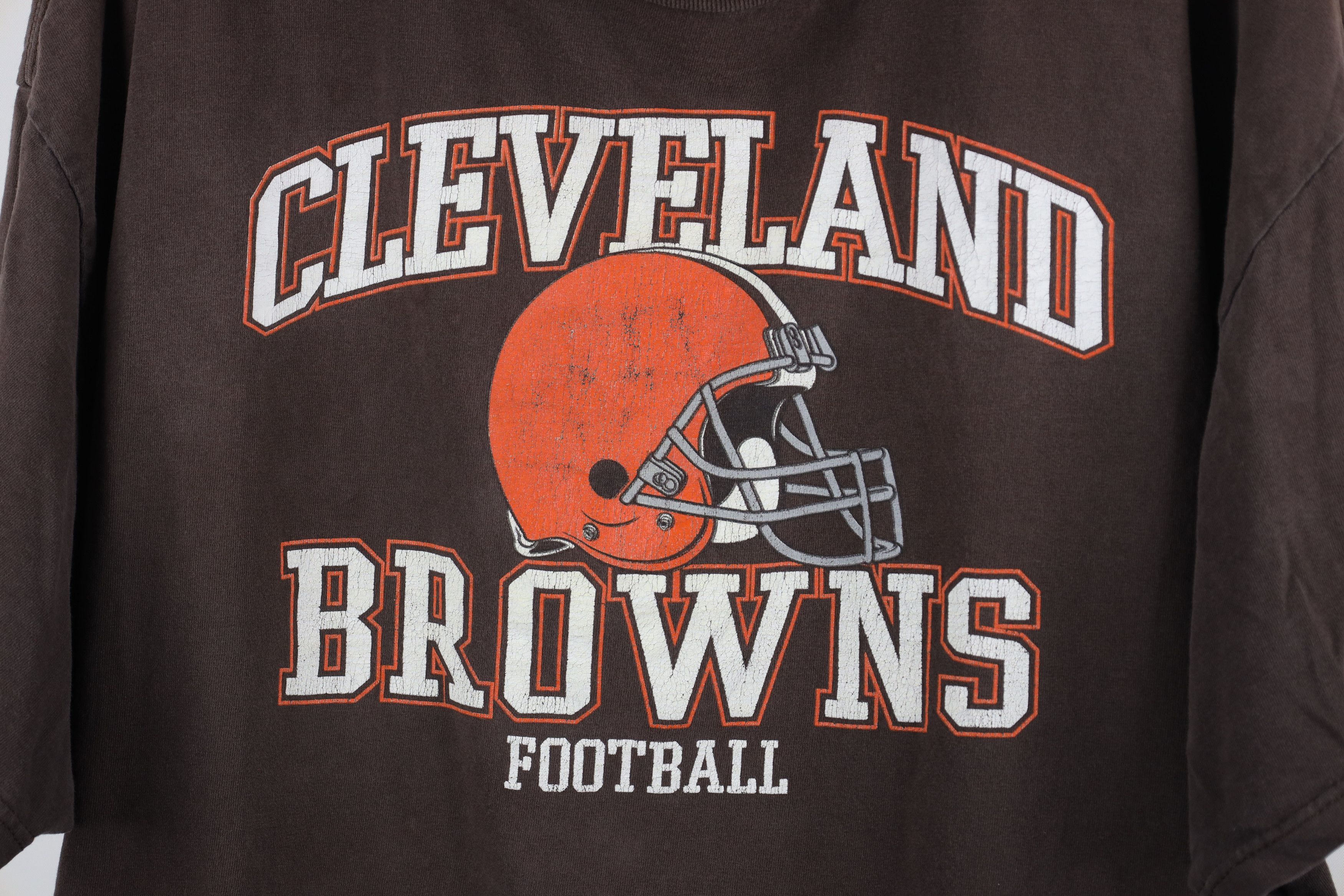Vintage Vintage Spell Out Cleveland Browns Football T-Shirt Brown Size US XXL / EU 58 / 5 - 4 Thumbnail