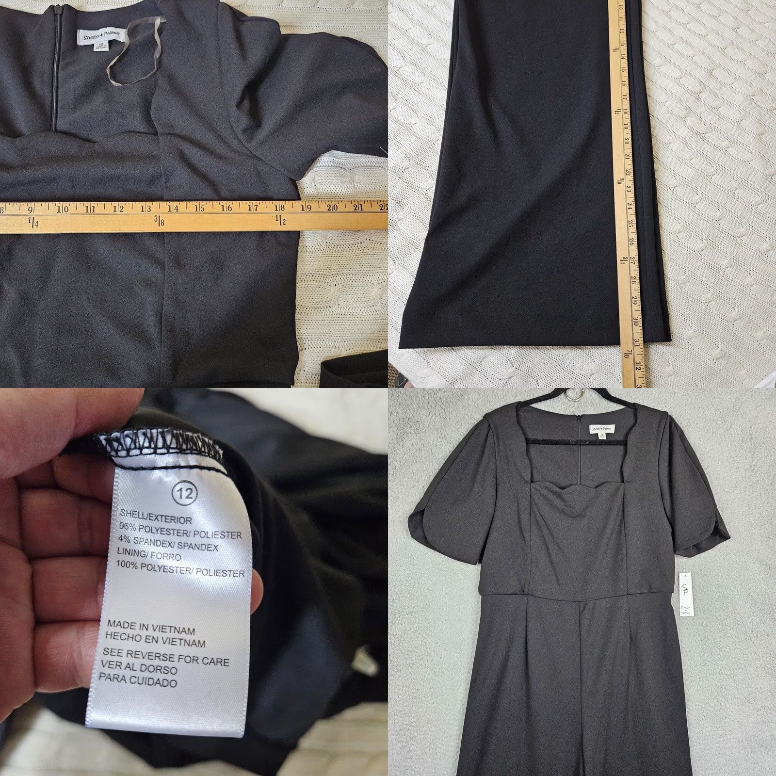 Vintage VINTAGE Shelby Romper Shirt Womens Black Size 12 NEW Size 34" / US 12 / IT 48 - 8 Thumbnail