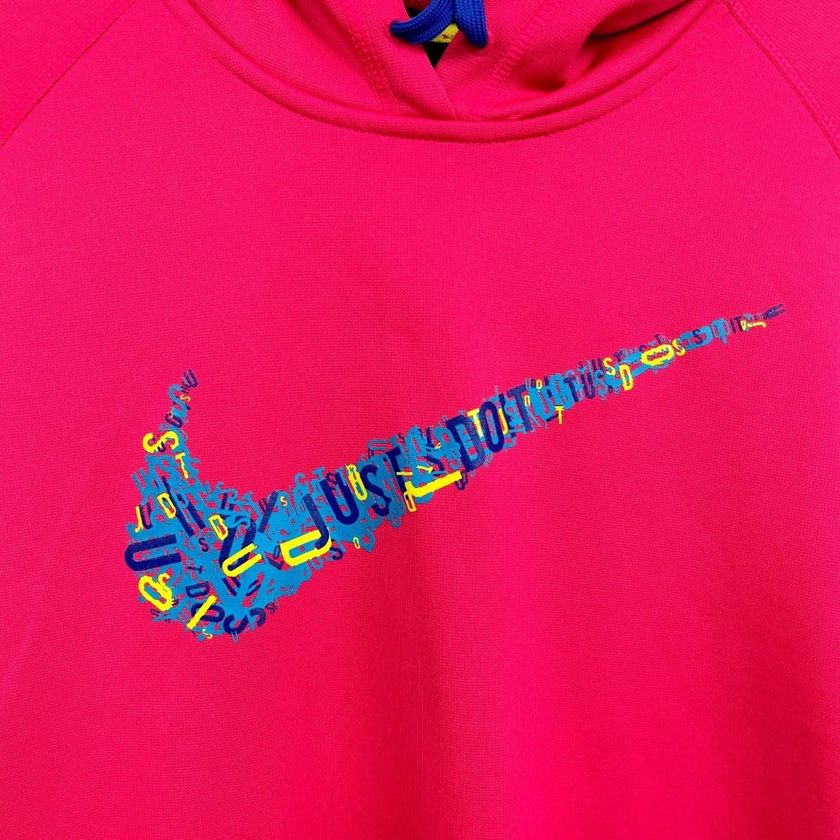 Nike Nike Just Do It Swoosh Graphic Hoodie Red Fleece Womens L Size L / US 10 / IT 46 - 3 Thumbnail