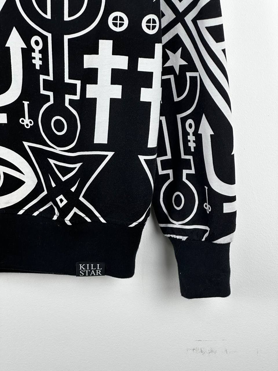 Japanese Brand × Killstar Killstar Satanic Sweatshirt Too Rare To Die Black/White Size US L / EU 52-54 / 3 - 6 Thumbnail