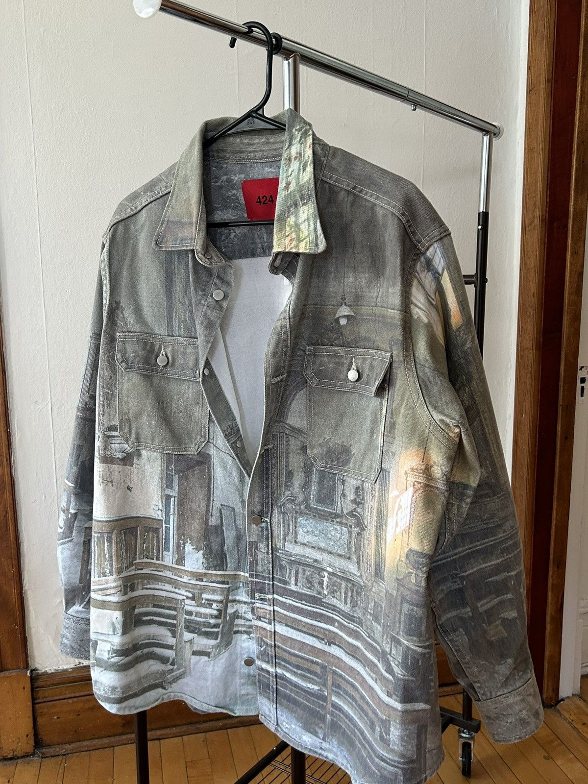 424 424 Graphic Print Denim Jacket Size US L / EU 52-54 / 3 - 1 Thumbnail