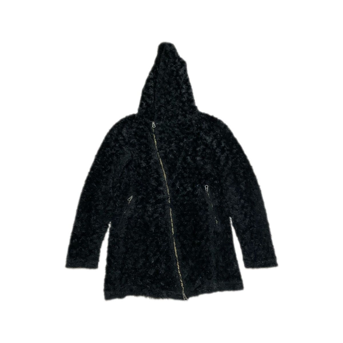 If Six Was Nine × Japanese Brand × Le Grande Bleu (L.G.B.) 🔥Sick Y2K Civarize Fur Hoodie Diagonal Zipper Goth Size US M / EU 48-50 / 2 - 1 Thumbnail