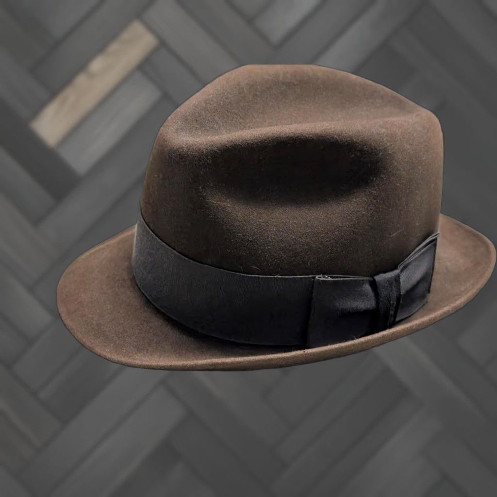 Avenue VINTAGE Dobbs Fedora Hat 7-3/8 Brown Fur Felted 1950s beaver? MEN Adult 7 3/8 Brown Fur Felted Fedora 1950s theme Mens Size ONE SIZE - 1 Thumbnail