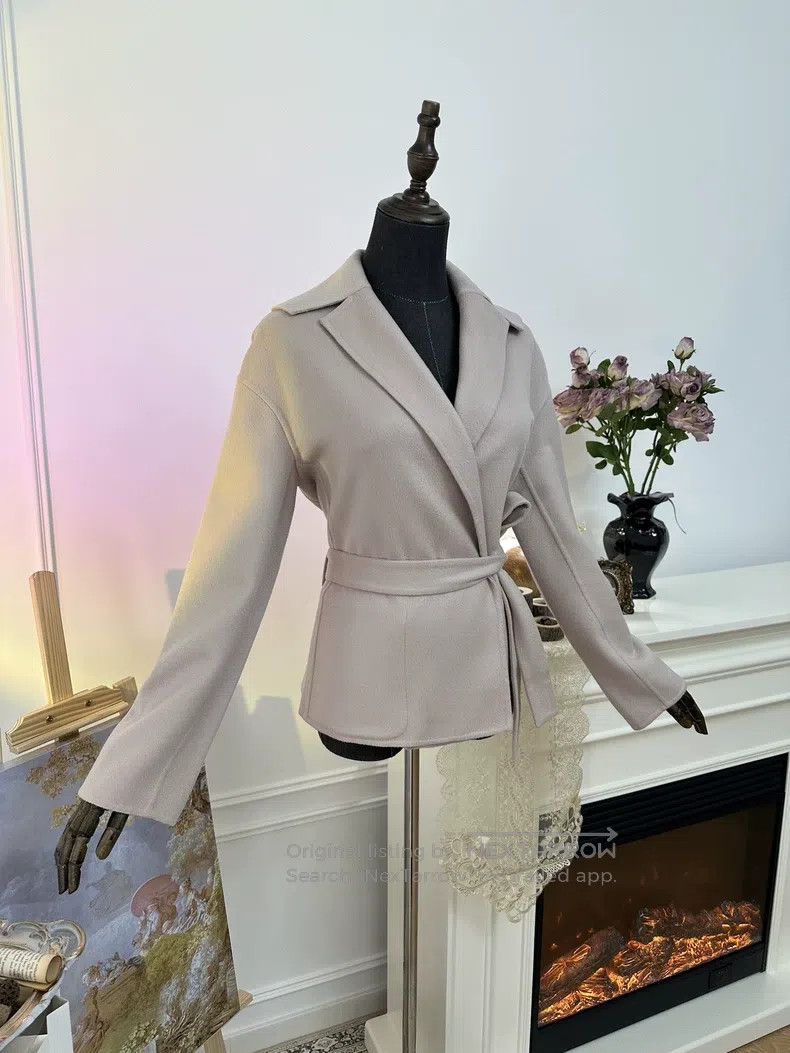 Hermes Hermes Double-Faced Cashmere Belted Coat, Light Pink Size S / US 4 / IT 40 - 6 Thumbnail
