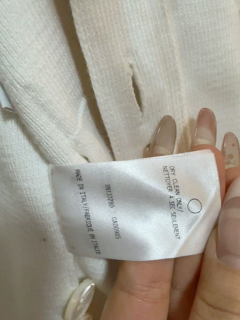 Thom Browne Thom Browne size0 White knit sweater cardigan Size US XS / EU 42 / 0 - 6 Thumbnail
