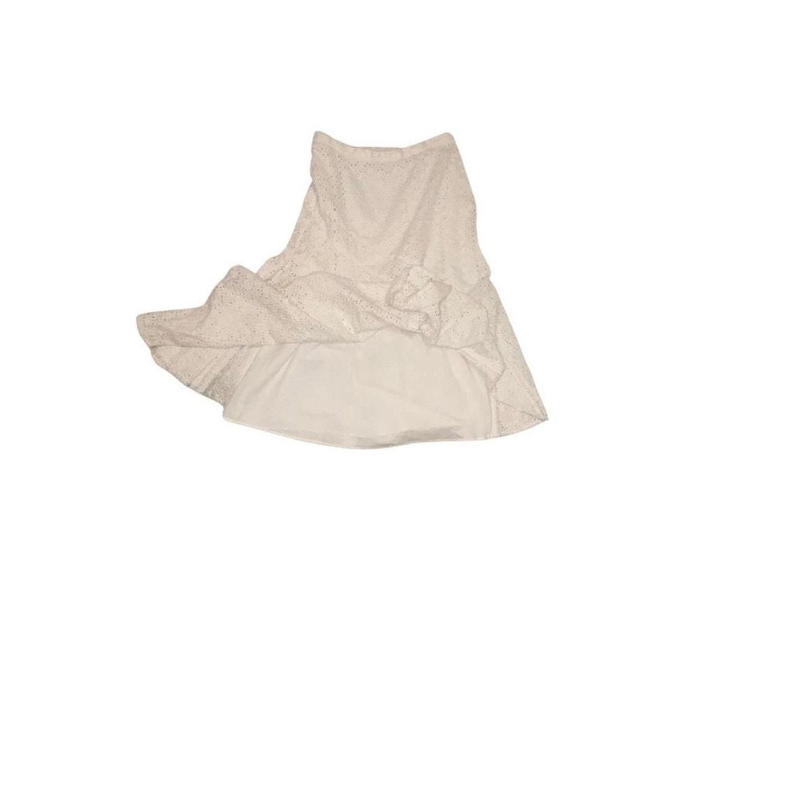 Coldwater Creek Coldwater Creek White Eyelet Flared Midi Skirt Size M Size 30" / US 8 / IT 44 - 10 Thumbnail