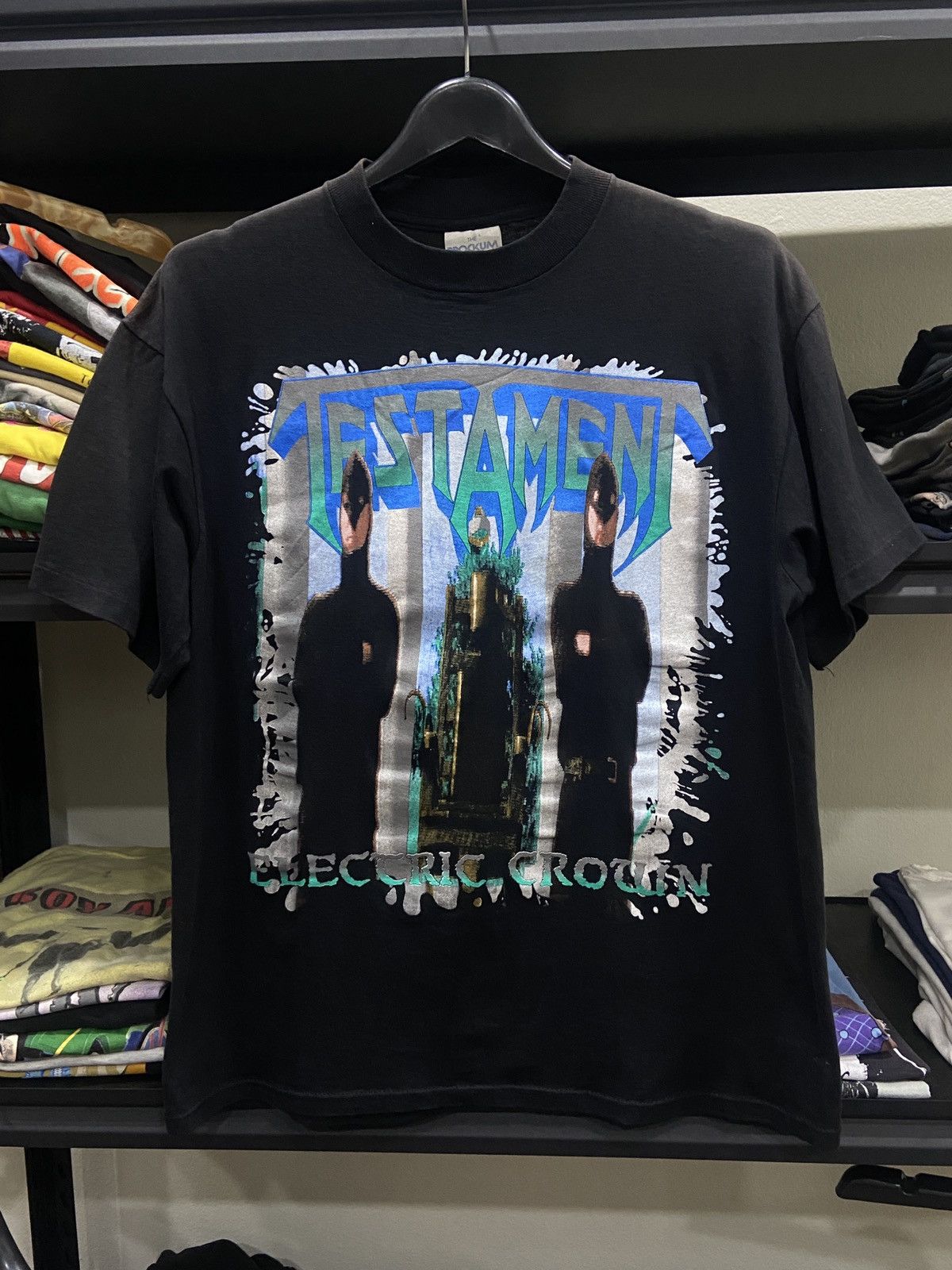 Band Tees × Vintage Vintage 90s TESTAMENT Thrash Metal Band TOUR T-SHIRT Size US L / EU 52-54 / 3 - 1 Thumbnail