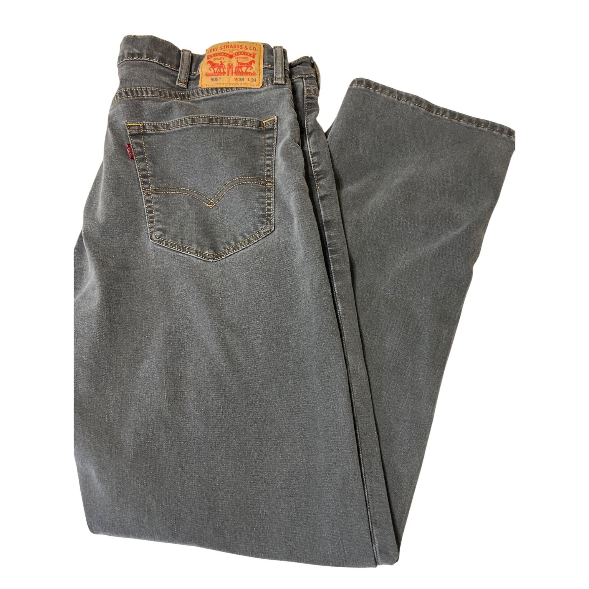 Levi's Vintage Levis 505 Mens Straight Leg Jeans Black Wash Size 38 Size US 38 / EU 54 - 3 Thumbnail
